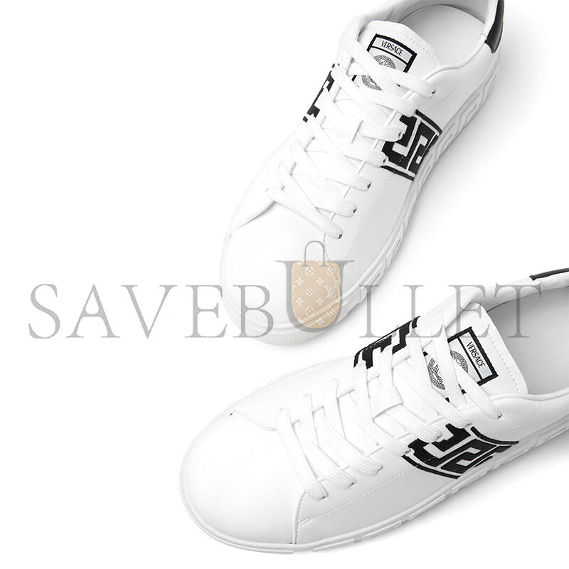 VERSACE EMBROIDERED GRECA SNEAKERS 